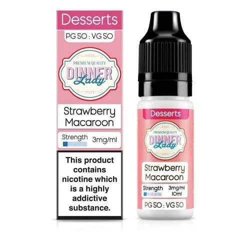 Pack Of 3 × Dinner Lady Desserts Strawberry Macaroon 10ml