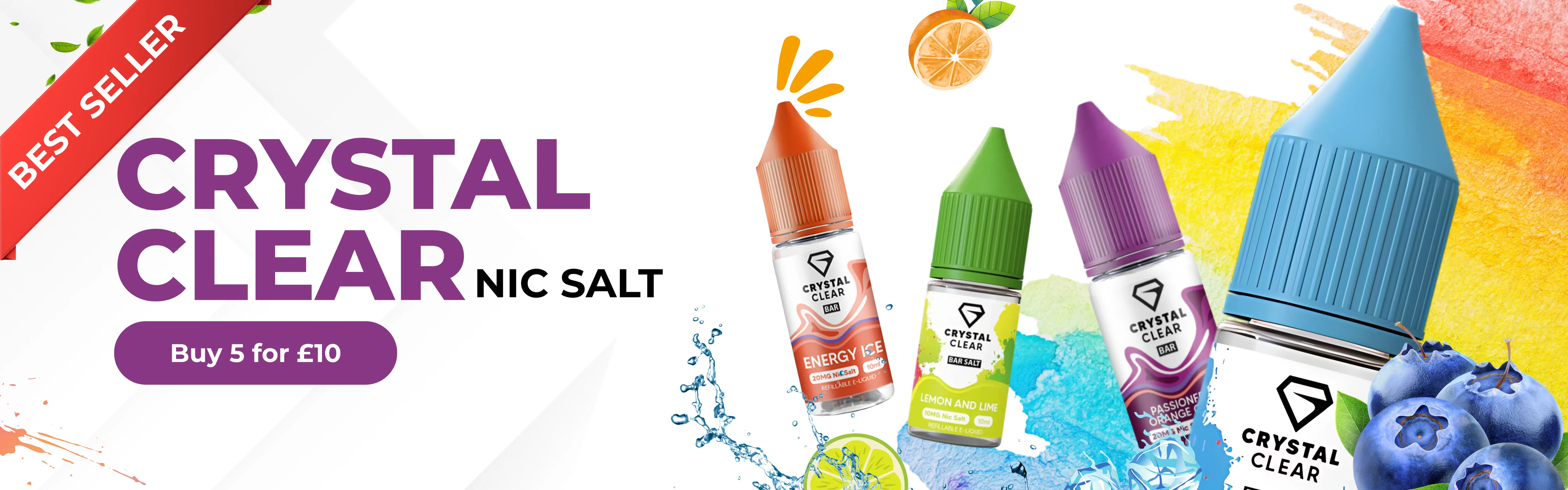 CRYSTAL CLEAR NIC SALTS