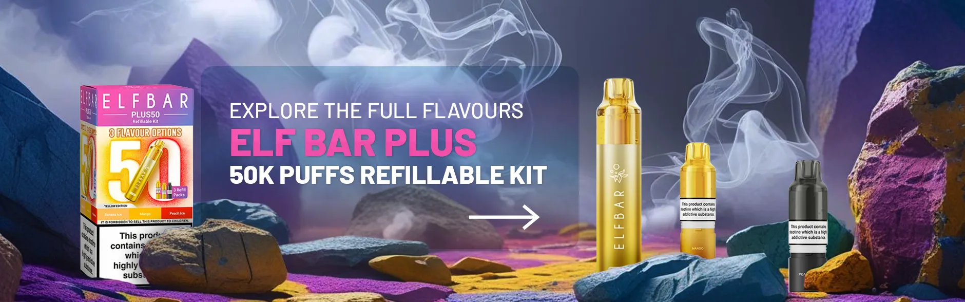 Elf Bar Plus 50K Puffs Refillable Kit