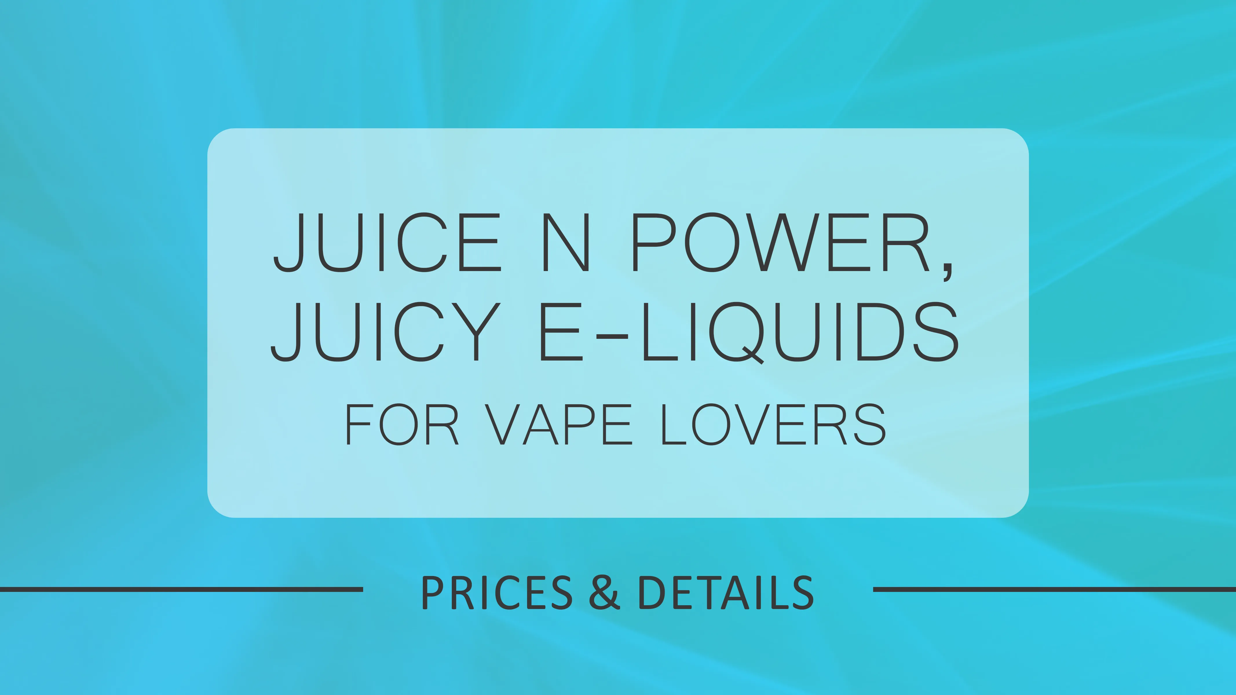 Best Juice N Power & Juicy E-Liquids | Ninja Vapes