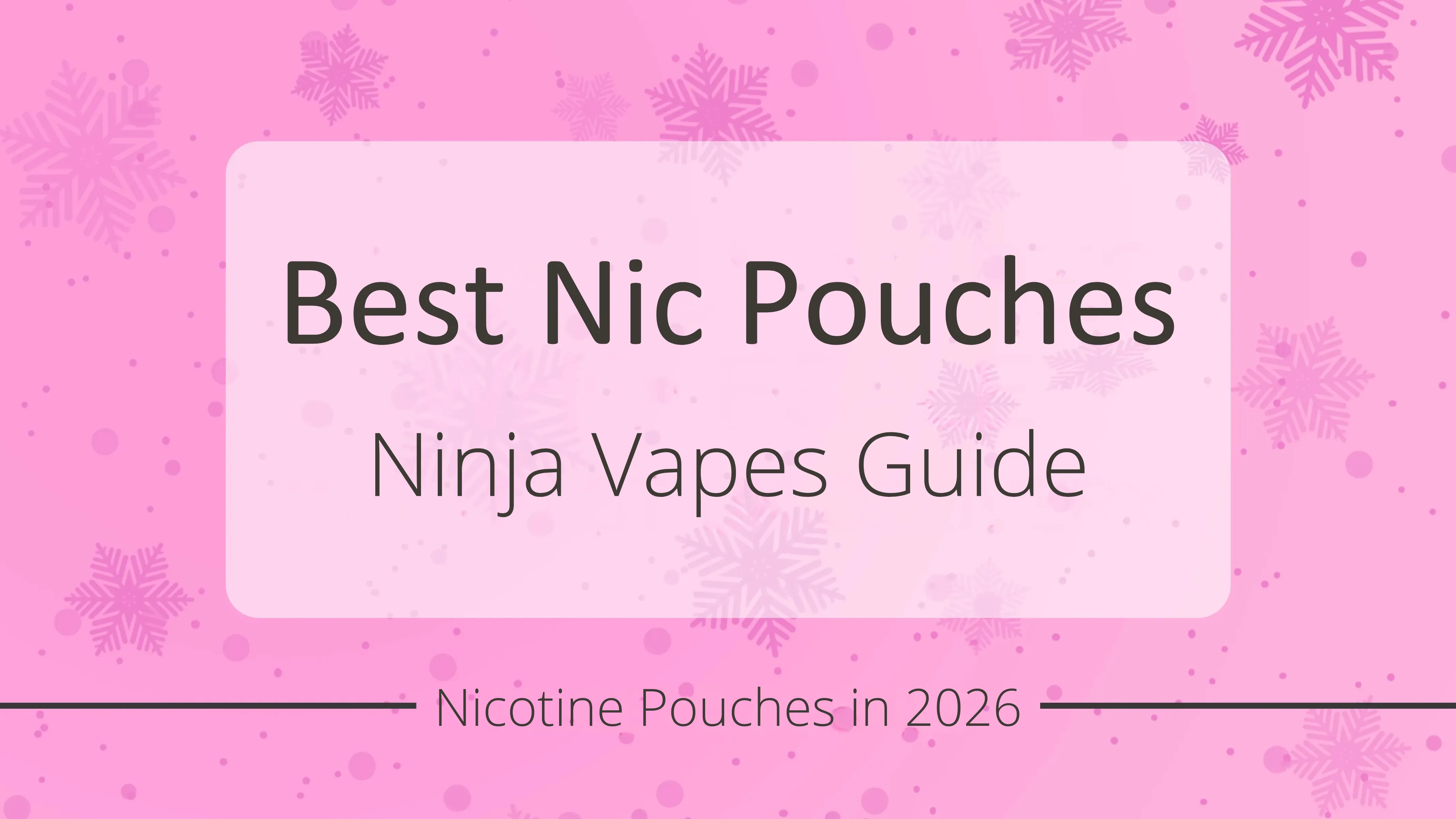 Best Nicotine Pouches in 2026 | Ninja Vapes Guide