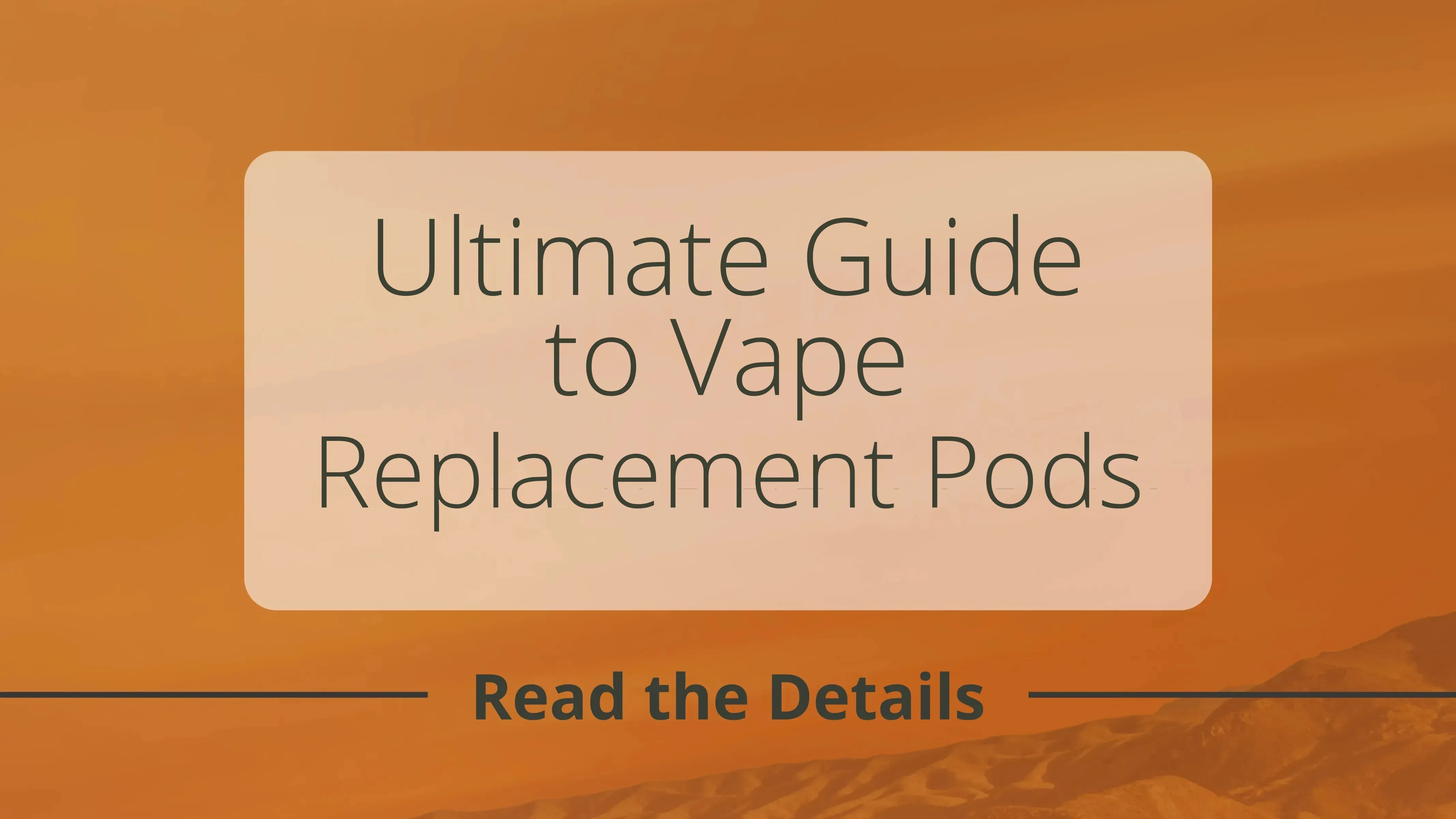Best Vape Replacement Pods
