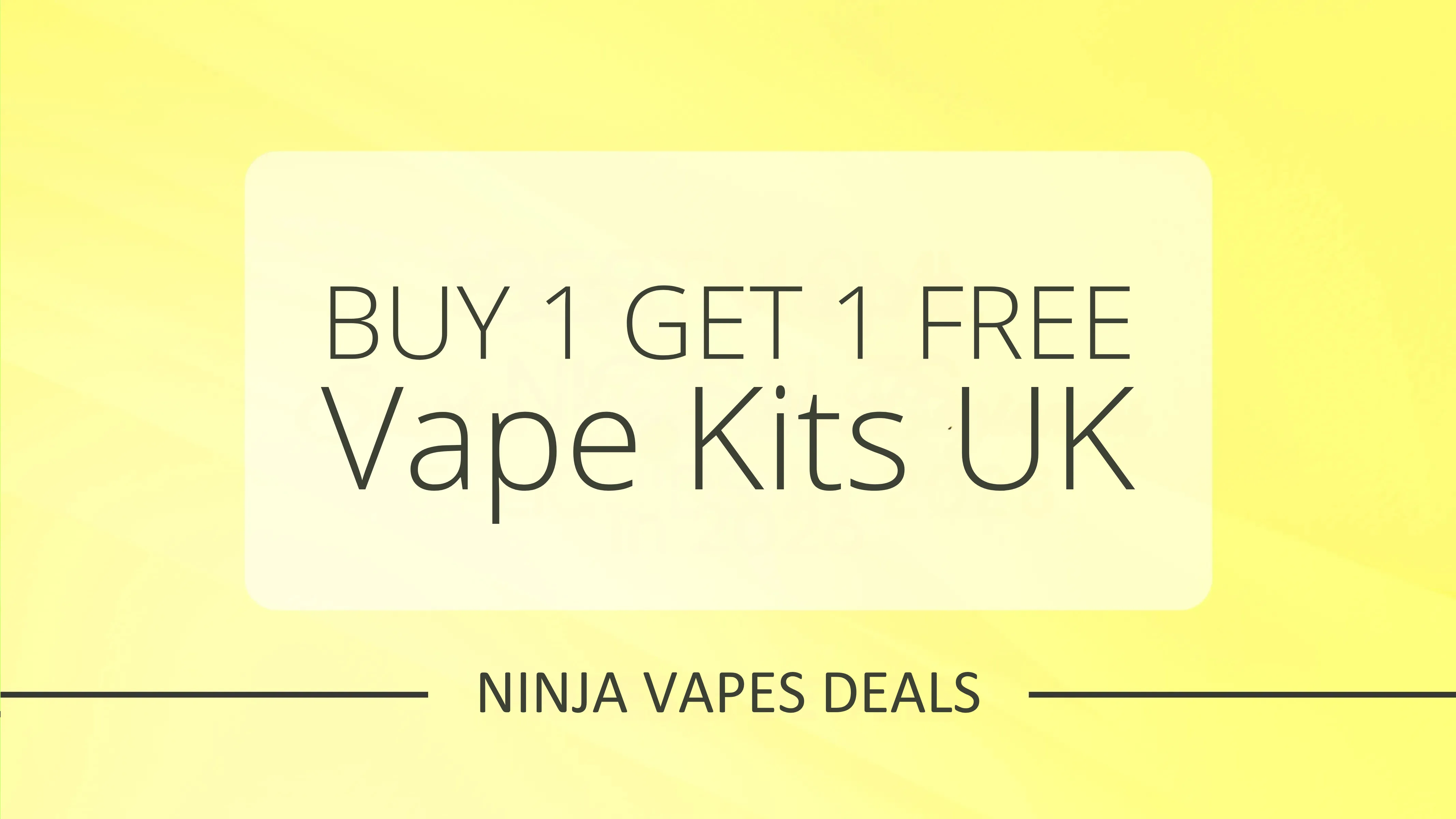 Buy 1 Get 1 Free Vape Kits for UK Vapers