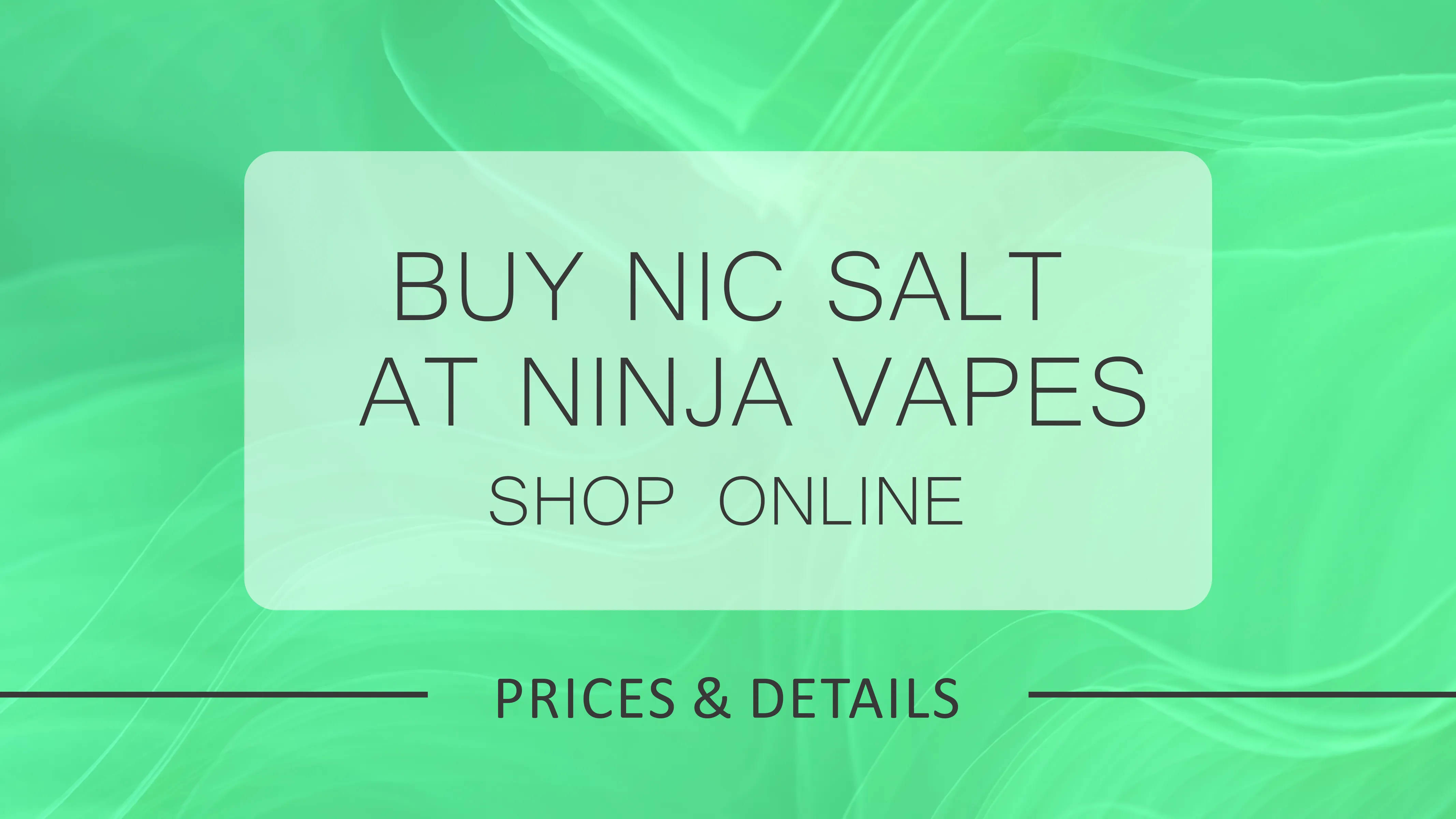 Buy Nic Salts E-Liquids Online - Flavours at Ninja Vapes | Ninja Vapes