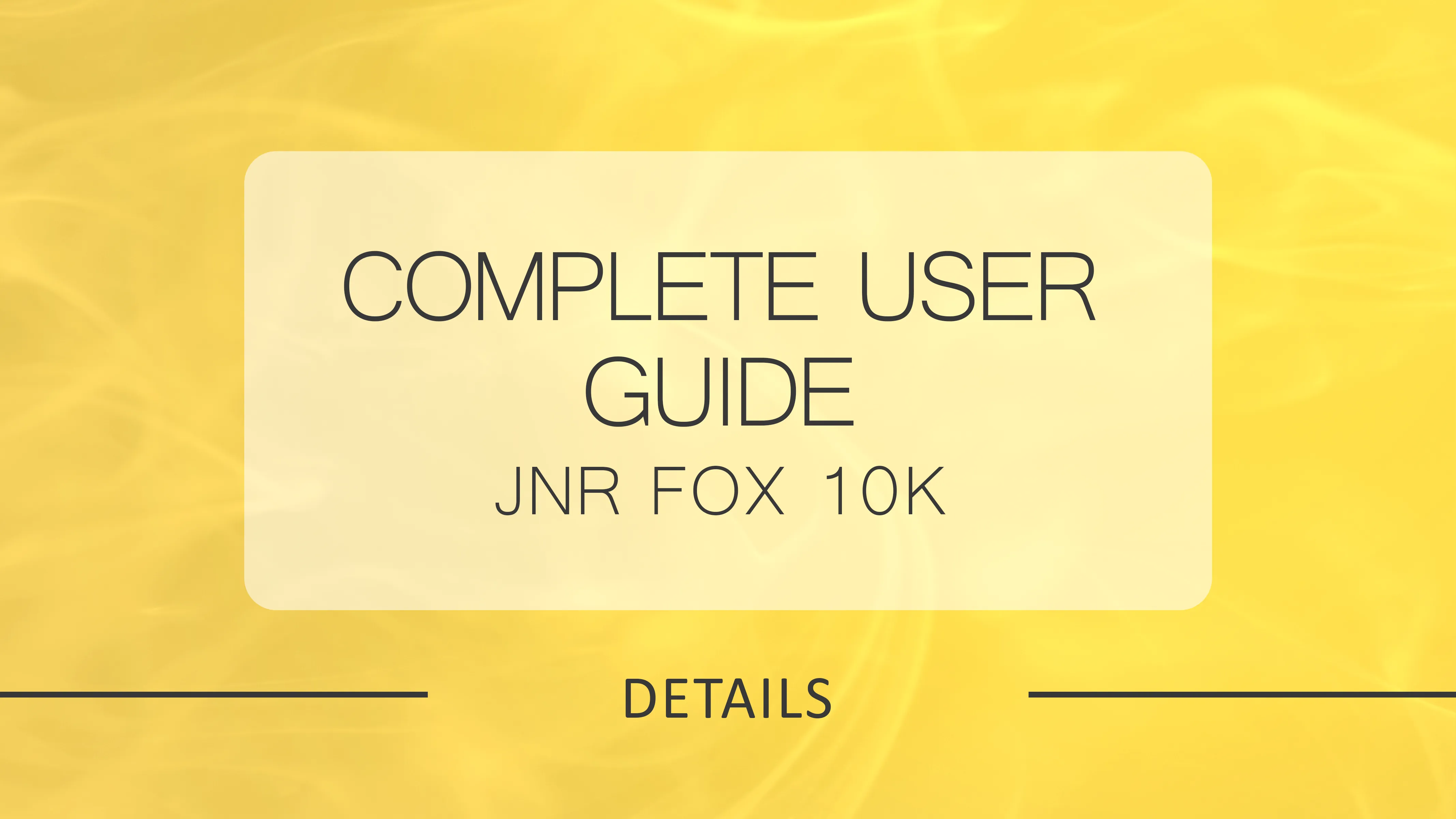 JNR Fox 10K | Complete User Guide 2025 | Ninja Vapes