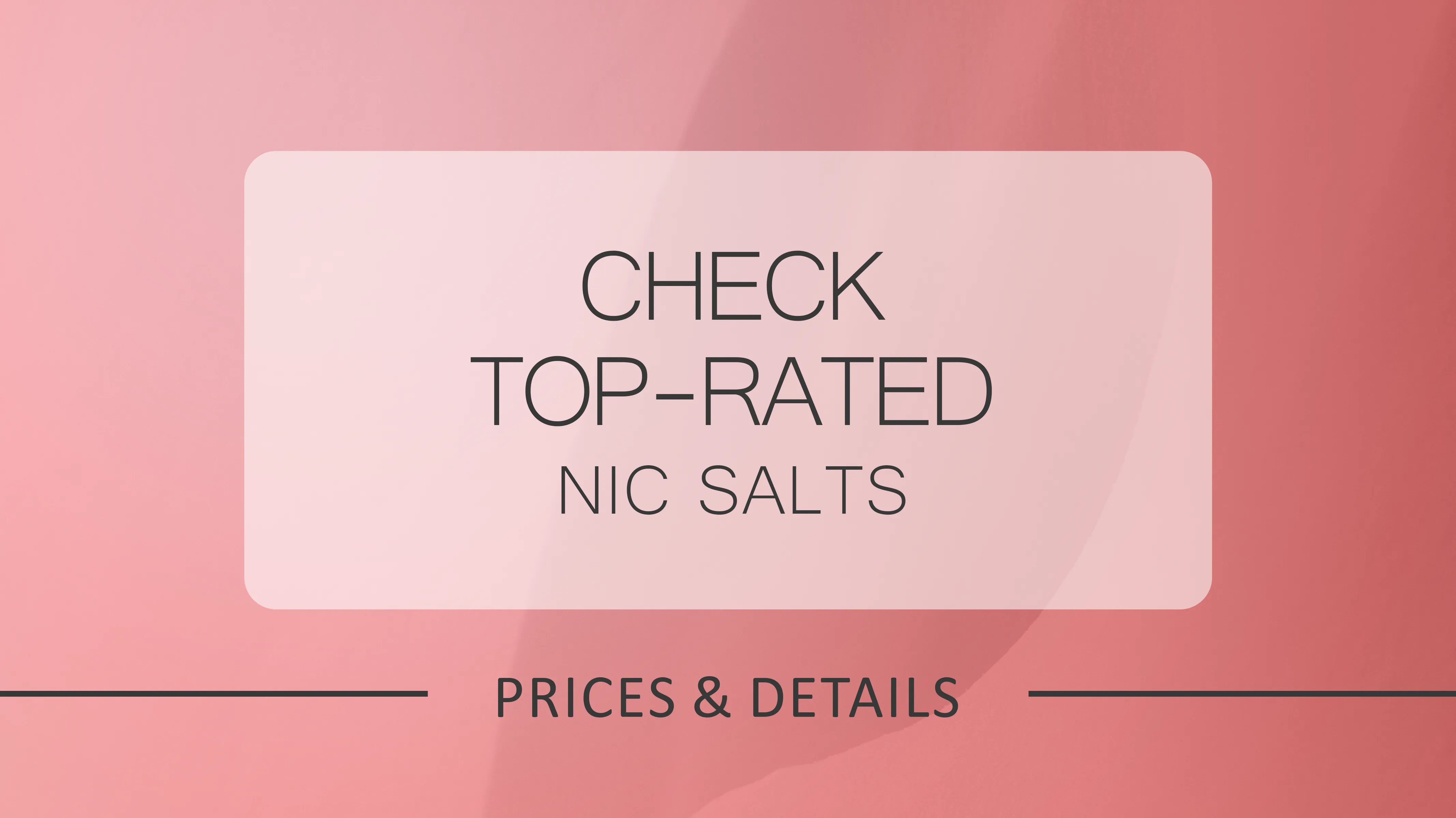 Explore Top-Rated Nic Salts at Ninja Vapes
