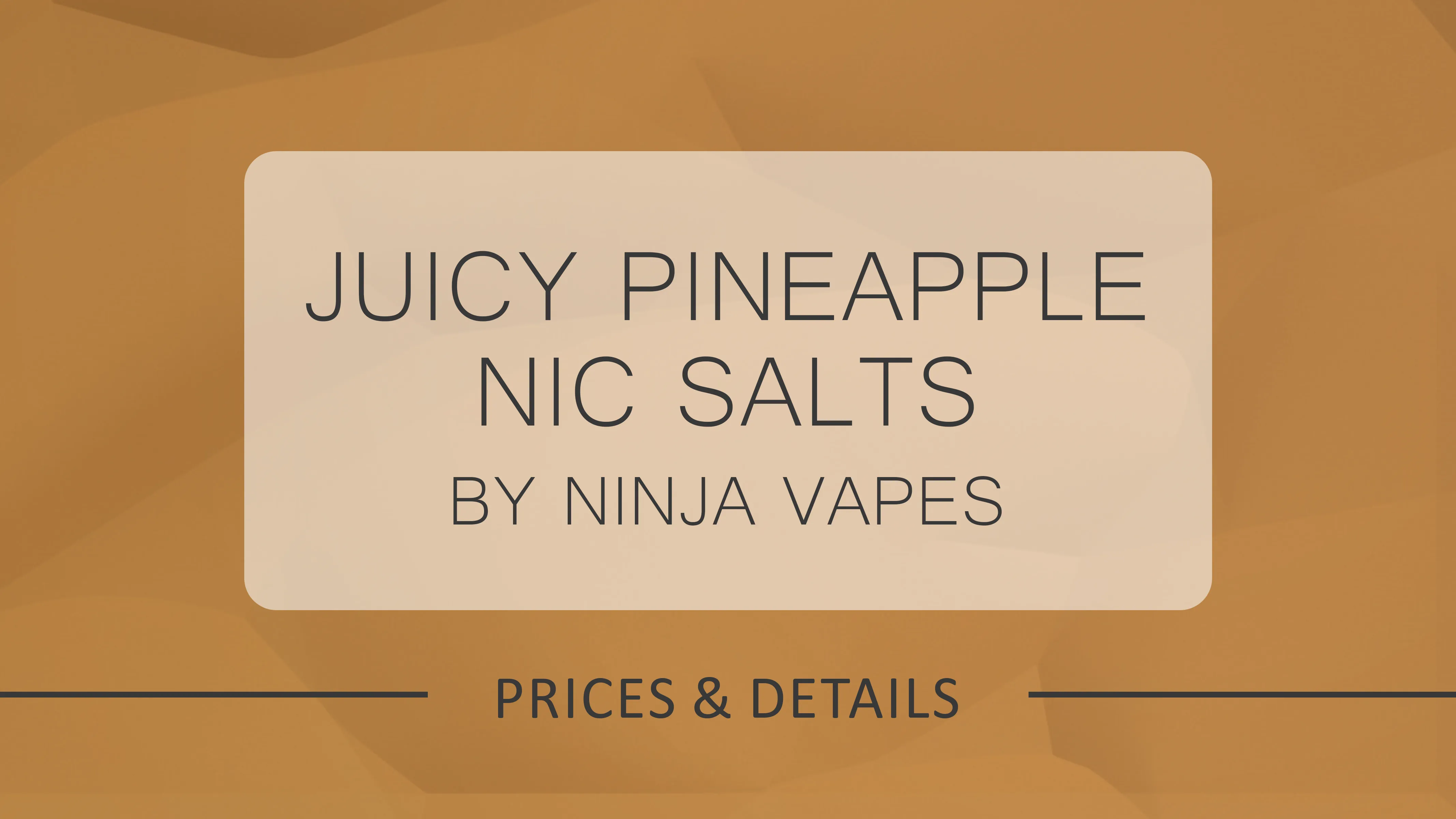 Nic Salts for a Smooth, Fruity Vape Experience