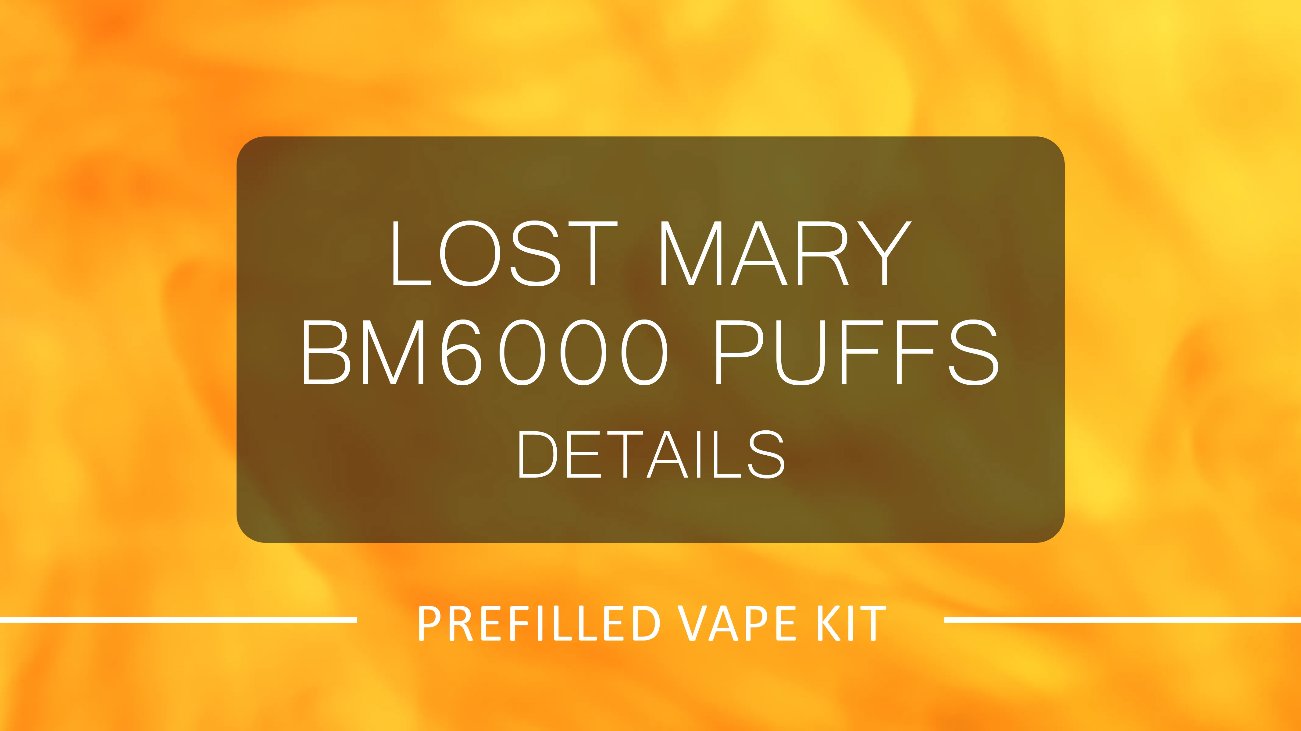 Lost Mary BM6000 Puffs Prefilled Vape Kit | Complete Review 2025