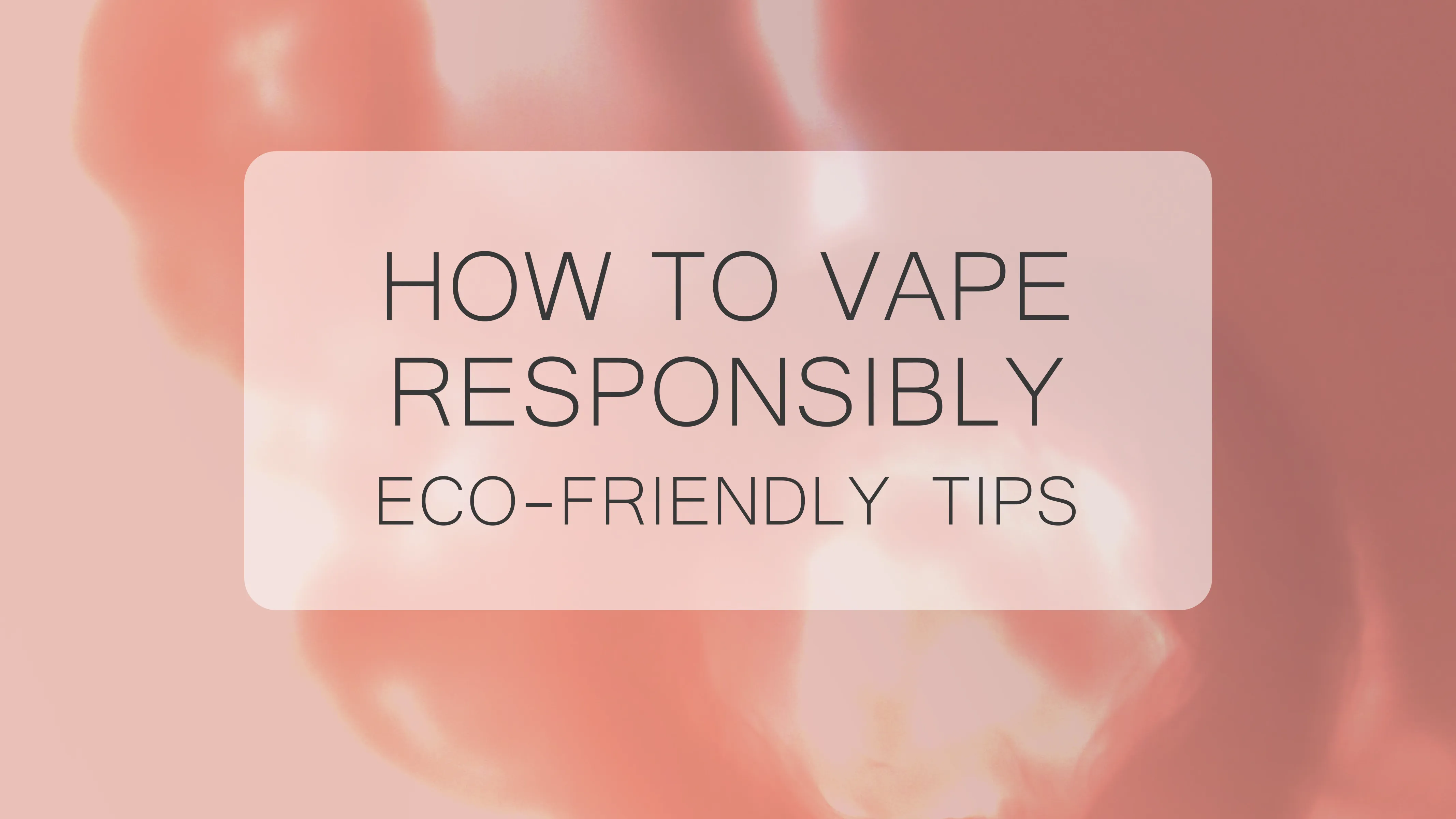 The Responsible Vaper: How to Master Recycling & Sustainability for Kits, Batteries, and E-Liquids | Ninja Vapes