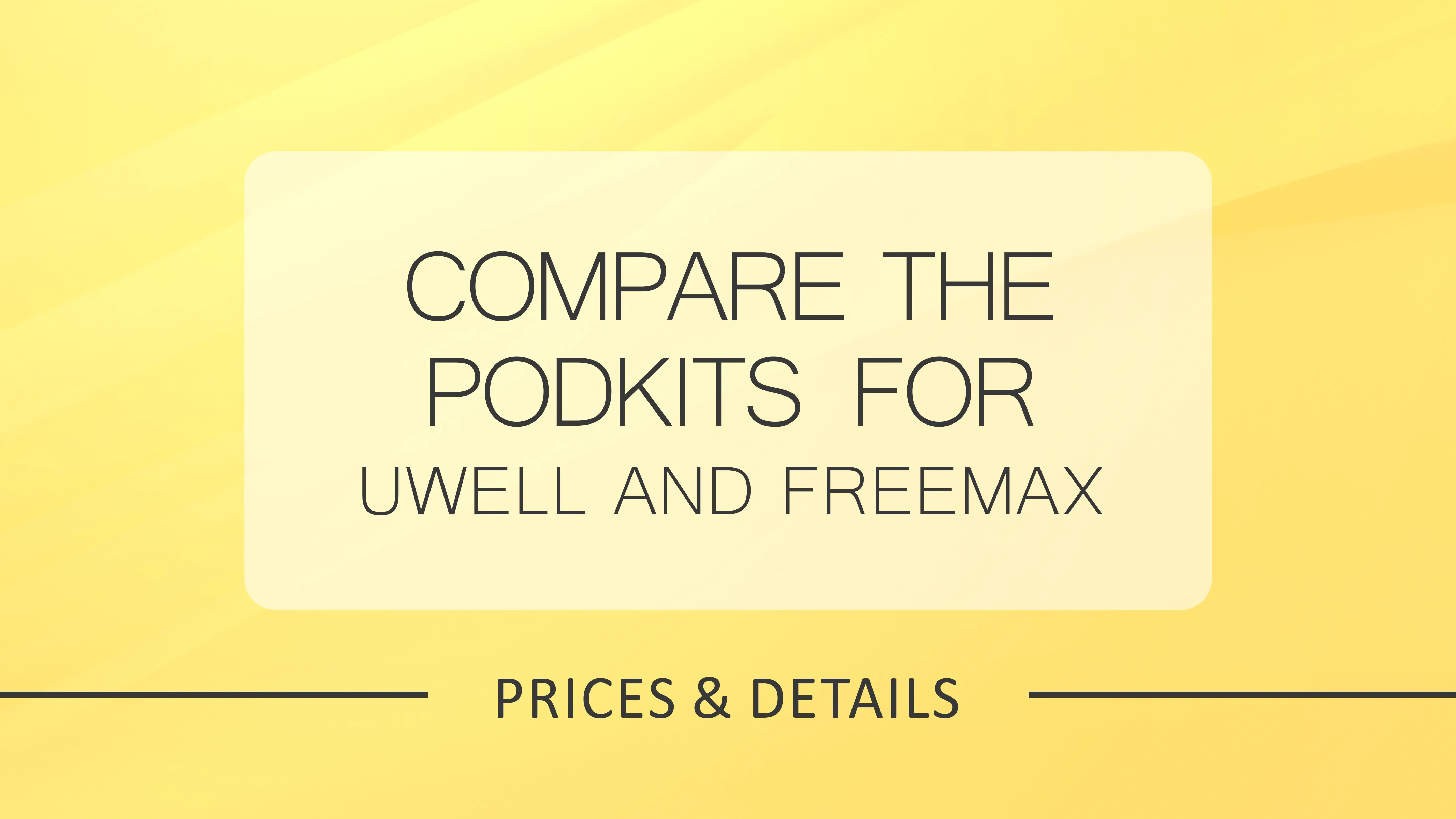 Uwell Caliburn vs. FreeMax MaxPod: 2025 UK Price and Feature Comparison