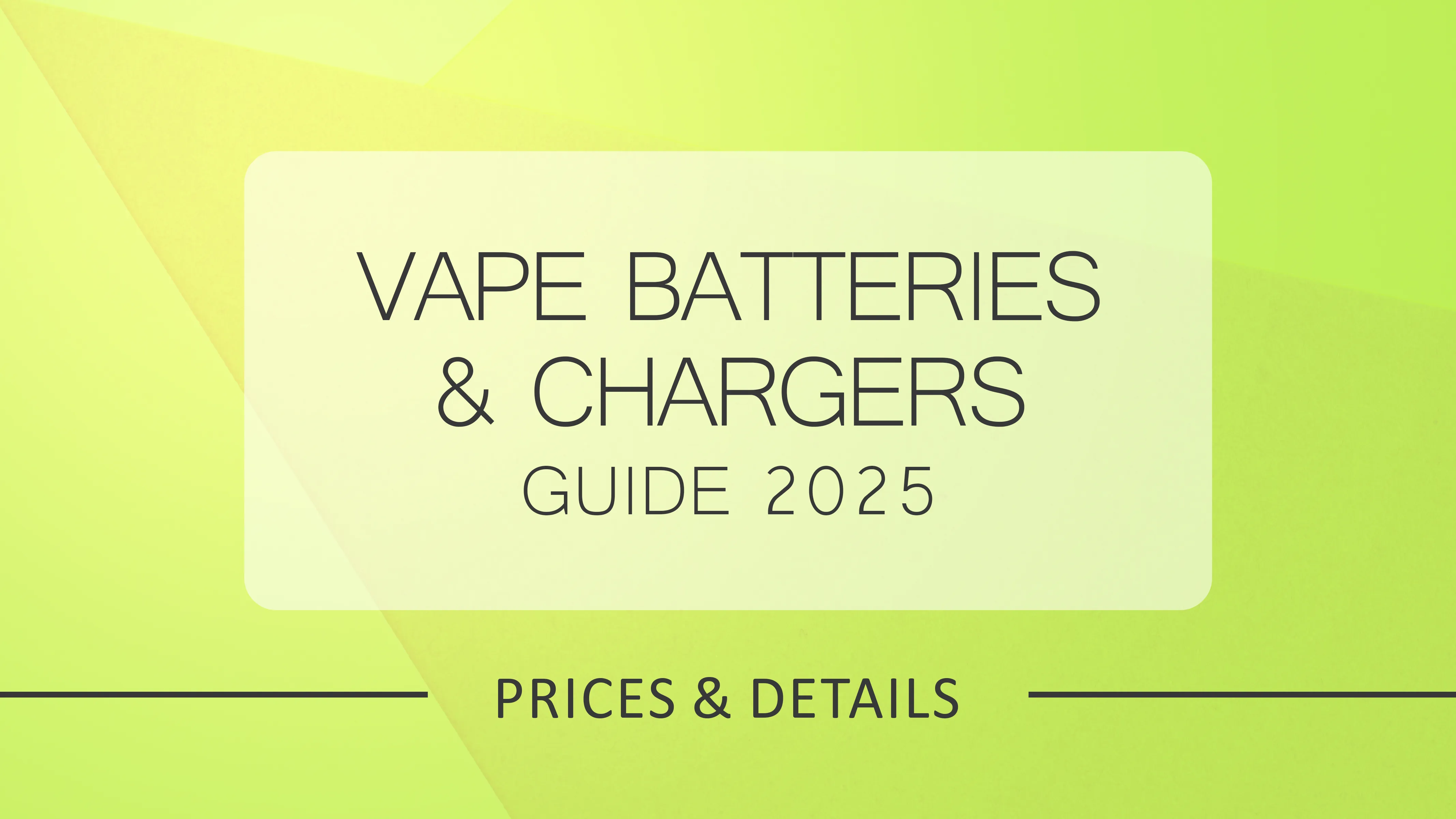 Vape Batteries & Chargers Price Guide 2025: AWT, Nitecore & EFEST UK Review