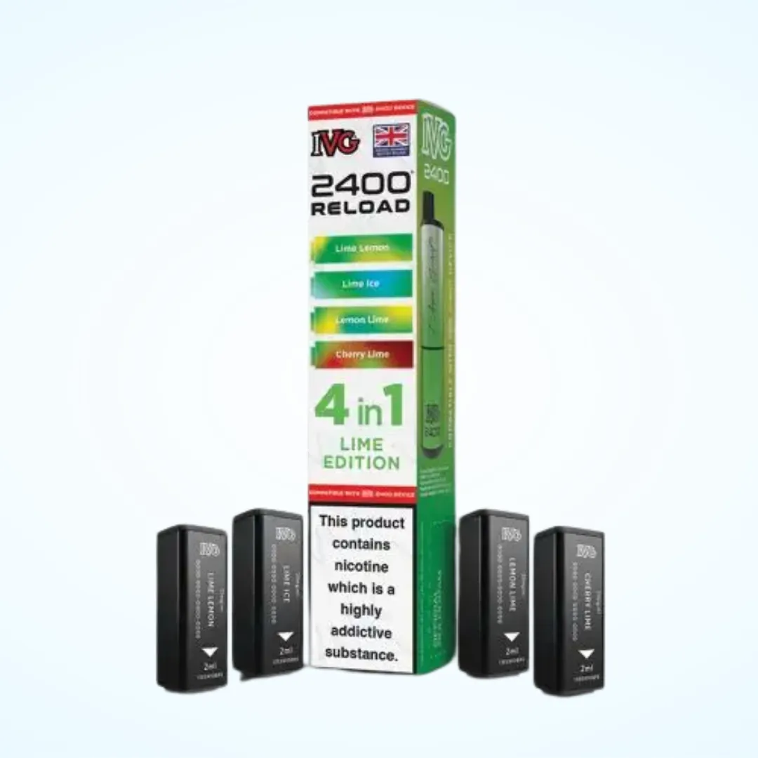 IVG 2400 Puffs Rechargeable – Lime Edition