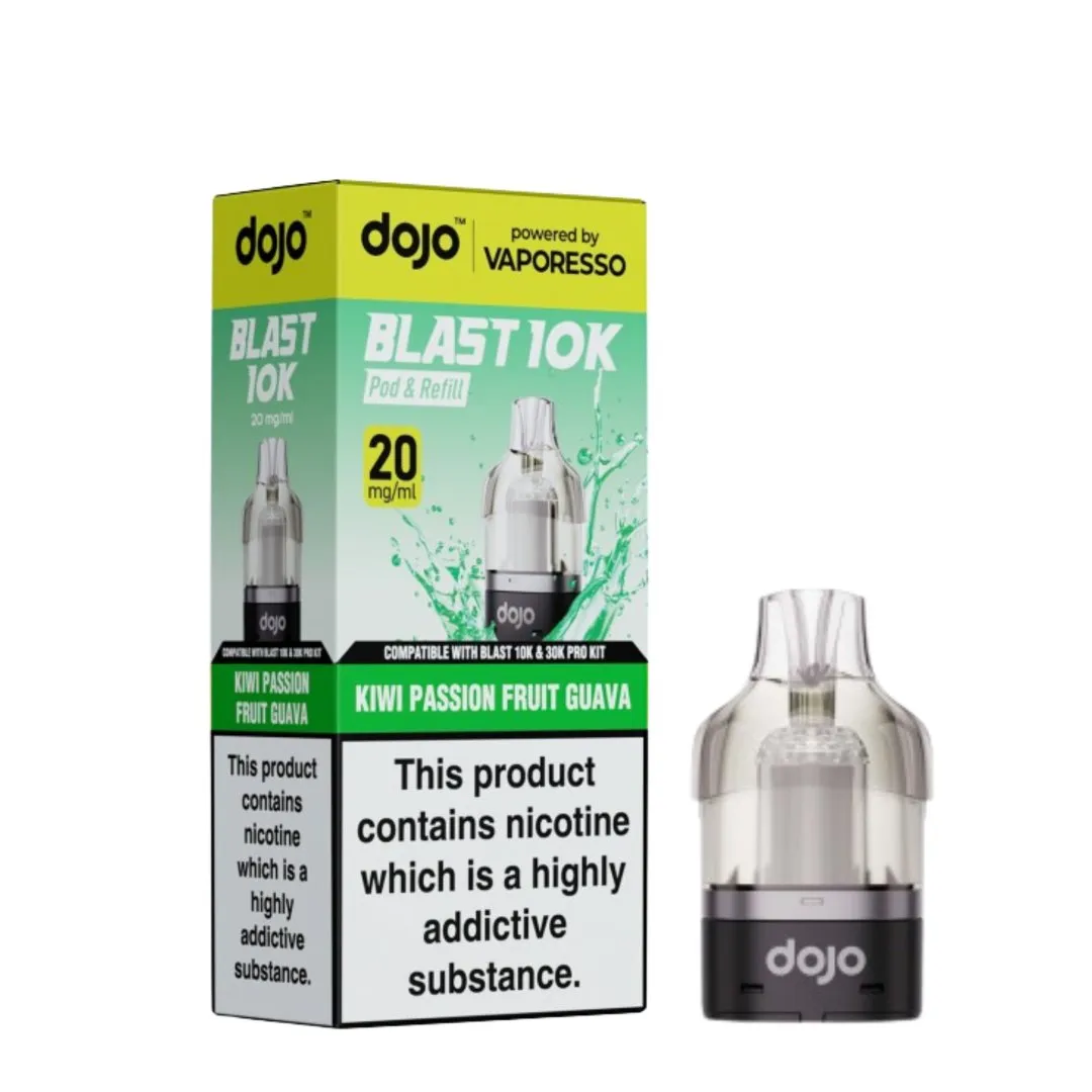 Box of 5 / Box of 10 Vaporesso Dojo Blast 10K Prefilled Refill Pods | Only £24.99