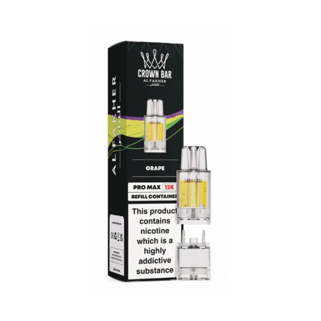 Al Fakher Crown Bar Pro Max 12K Refill Pods | Only £5.49 | Any 3 for £15