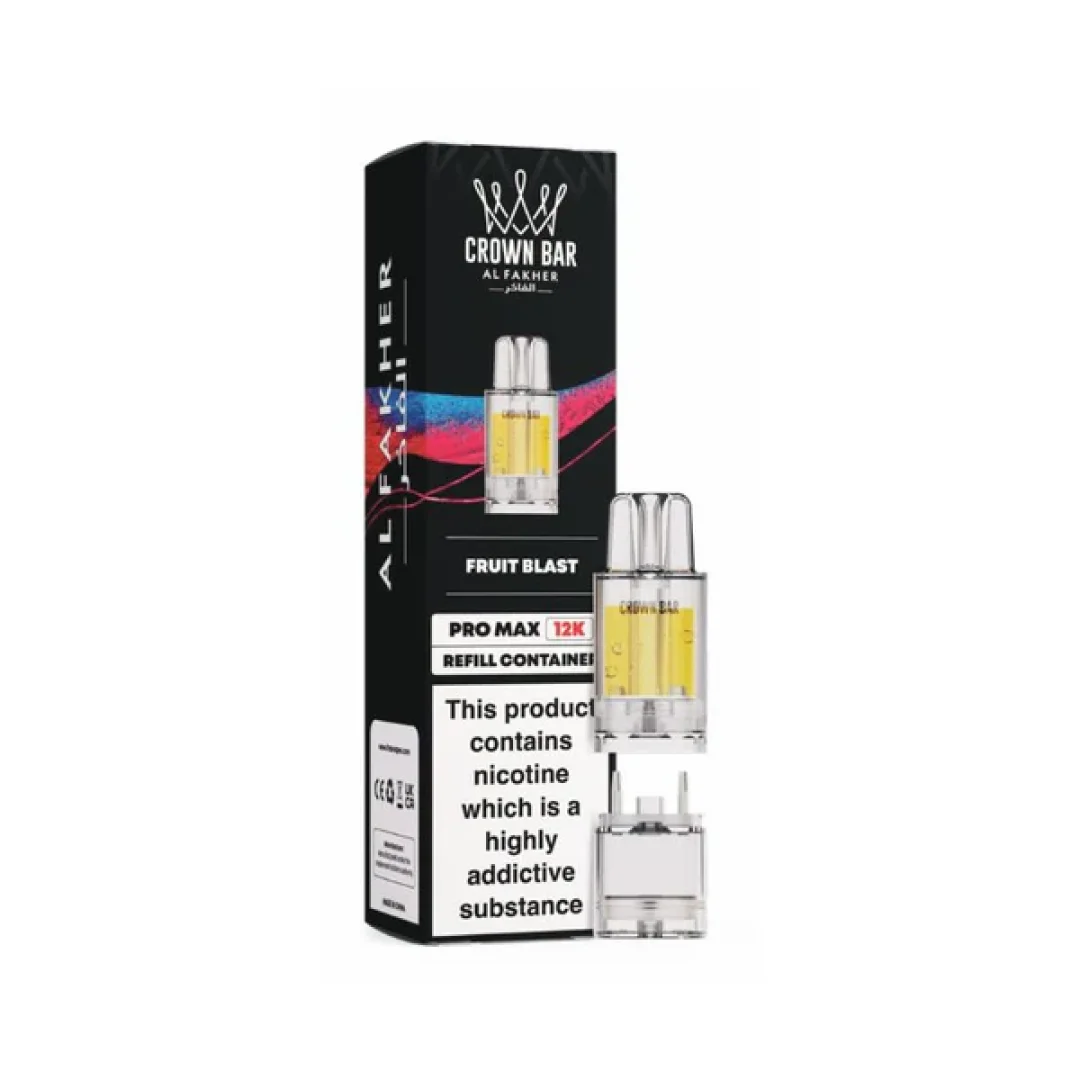 Al Fakher Crown Bar Pro Max 12K Refill Pods | Only £5.49 | Any 3 for £15
