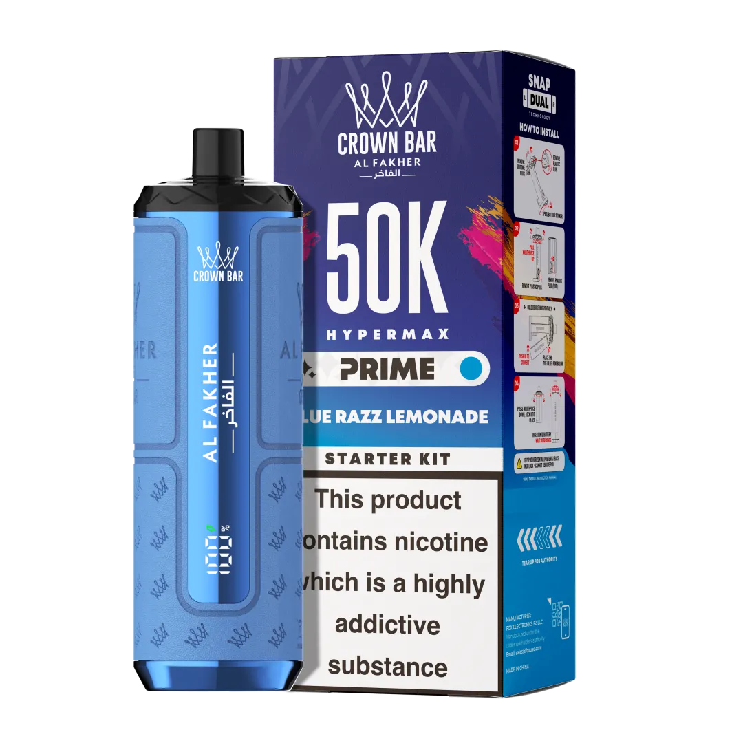 Al Fakher Hypermax Prime 50K Puffs Prefilled Kit | Only £11.99 | Any 3 for £33