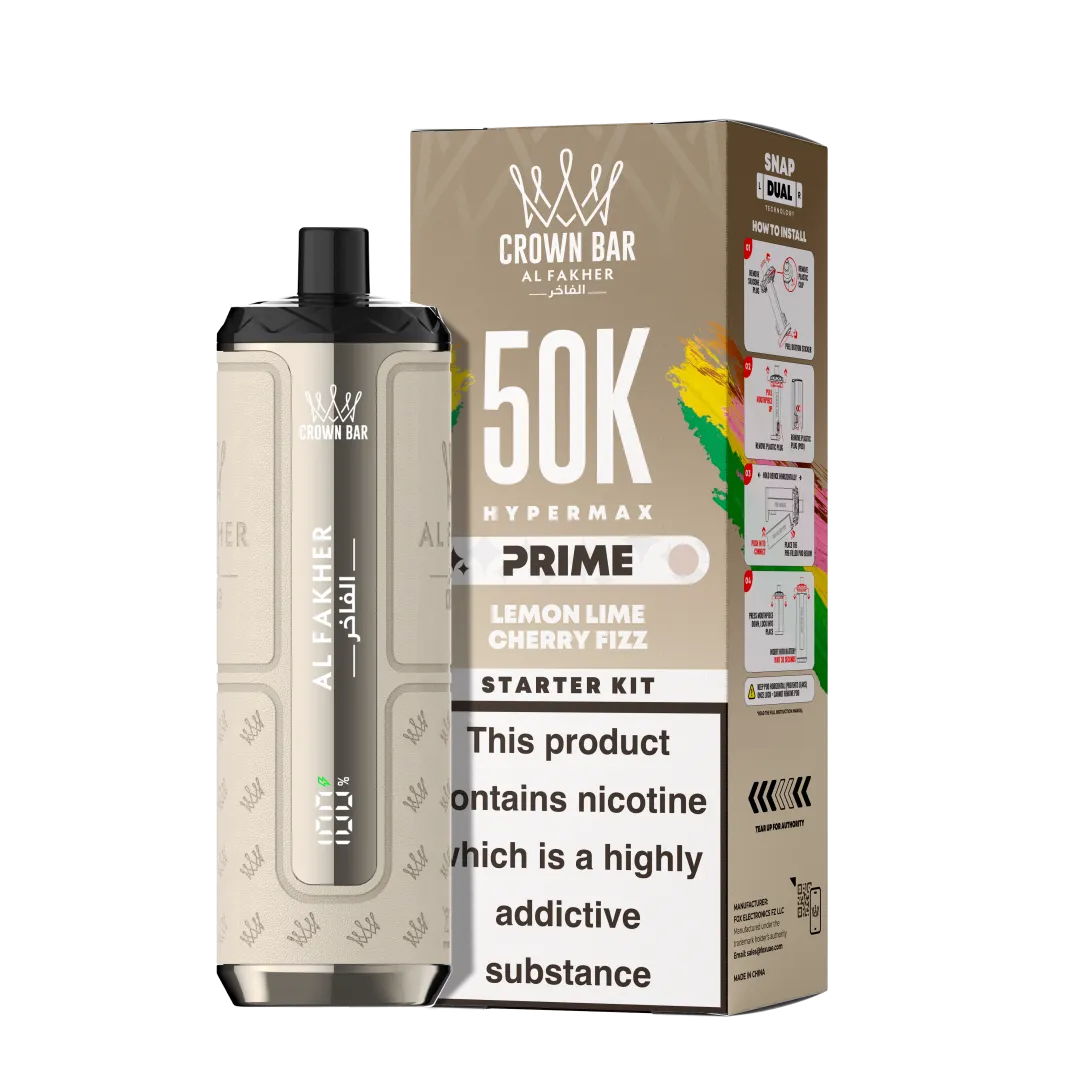 Al Fakher Hypermax Prime 50K Puffs Prefilled Kit | Only £11.99 | Any 3 for £33