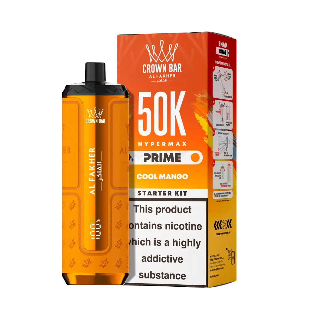 Al Fakher Hypermax Prime 50K Puffs Prefilled Kit | Only £11.99 | Any 3 for £33