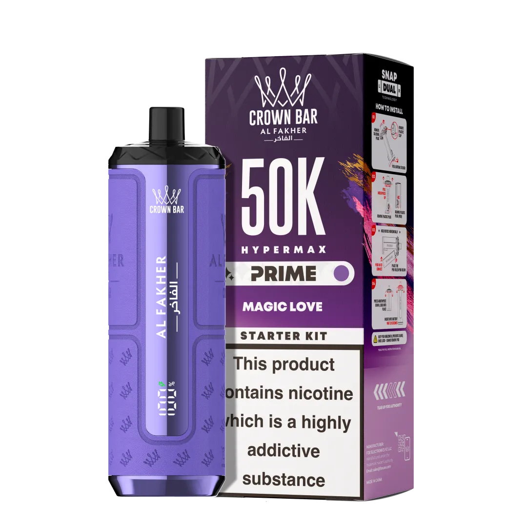 Al Fakher Hypermax Prime 50K Puffs Prefilled Kit | Only £11.99 | Any 3 for £33