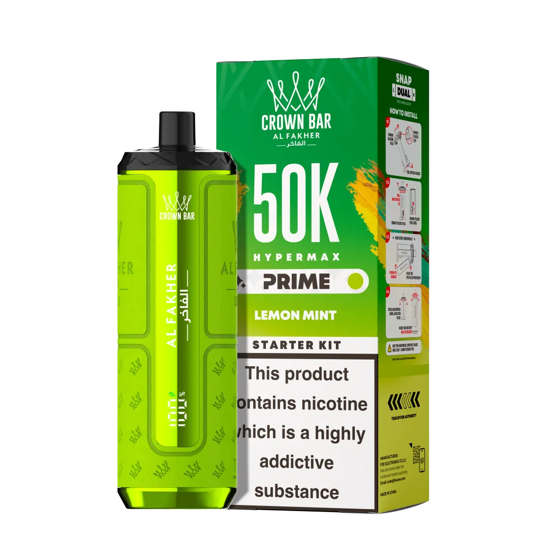 Al Fakher Hypermax Prime 50K Puffs Prefilled Kit | Only £11.99 | Any 3 for £33