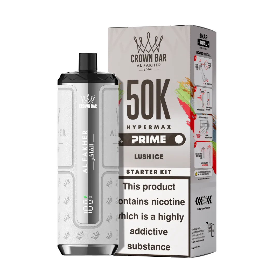 Al Fakher Hypermax Prime 50K Puffs Prefilled Kit | Only £11.99 | Any 3 for £33