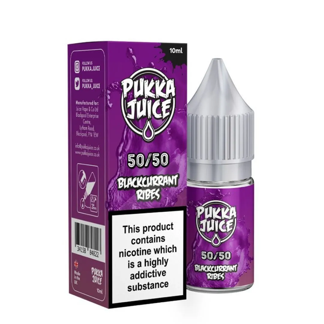 Blackcurrant Ribes Nic Salt E-Liquid by Pukka Juice 50/50