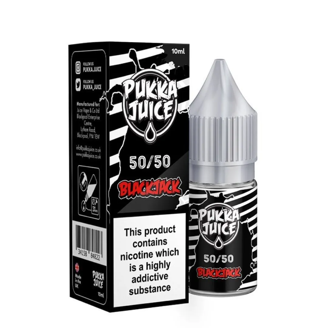 Blackjack Nic Salt E-Liquid by Pukka Juice 50/50
