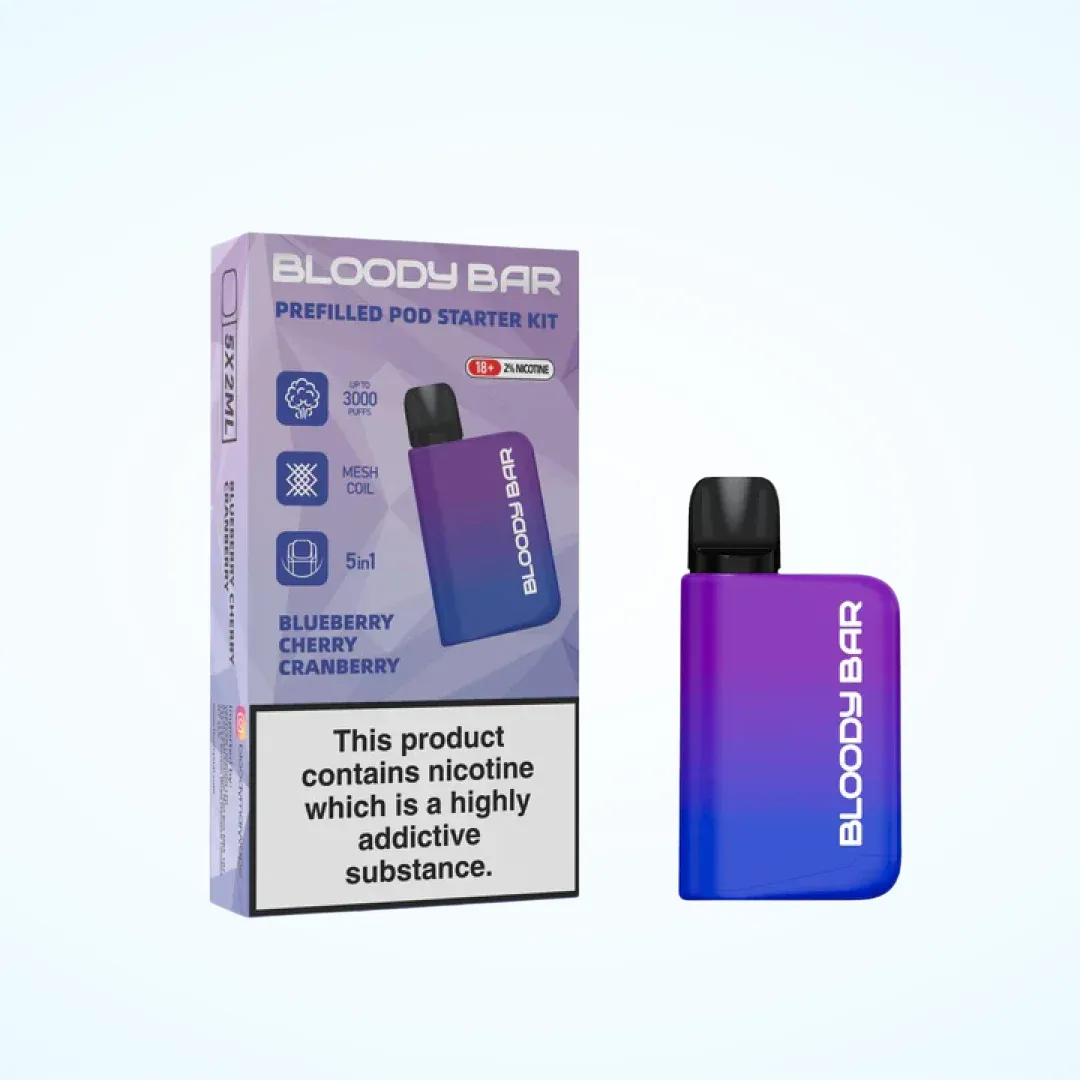 Bloody Mary Bloody Bar 3000 Puffs Prefilled 5-in-1 Starter Kit | Only £8.99 | Buy 3 for £24