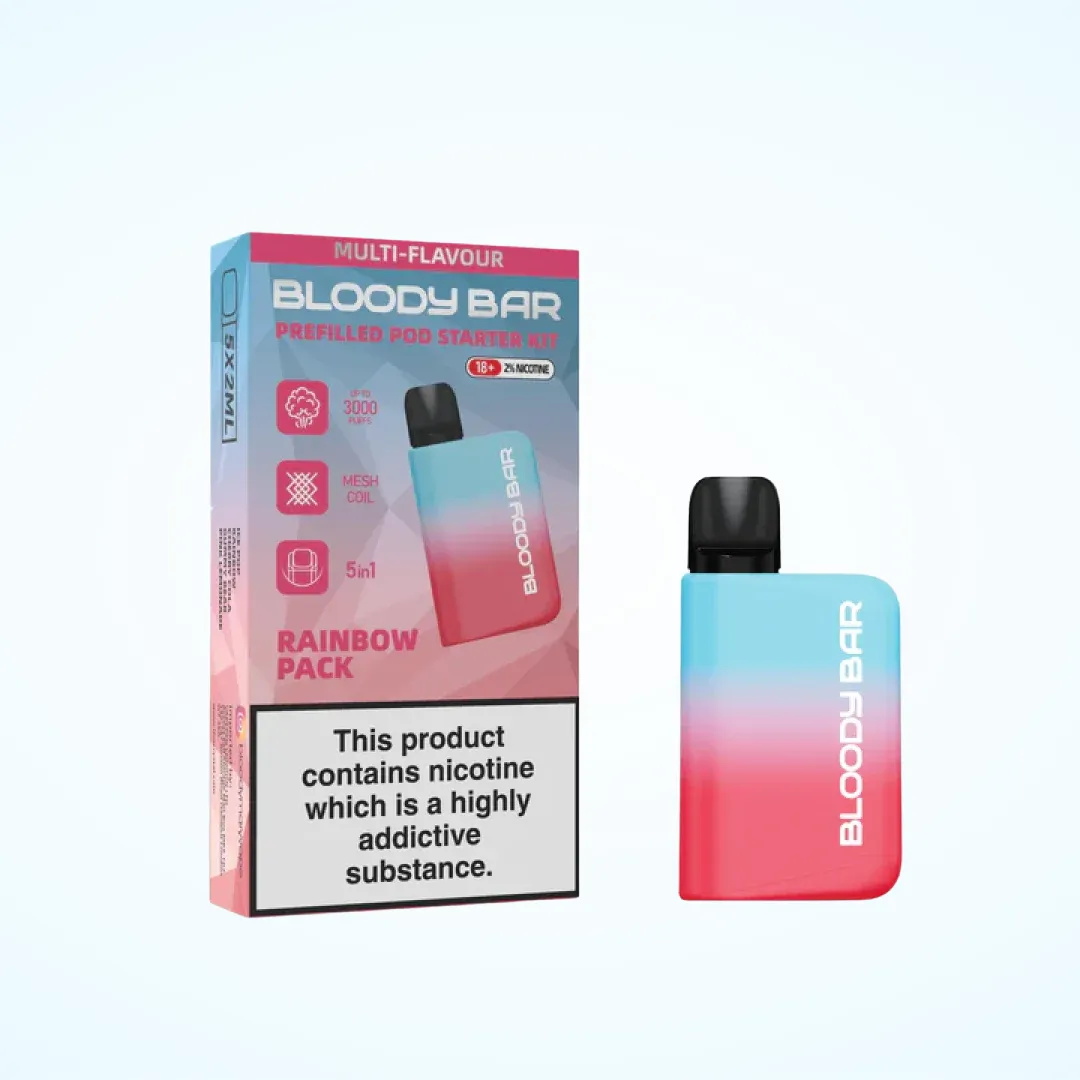 Bloody Mary Bloody Bar 3000 Puffs Prefilled 5-in-1 Starter Kit | Only £8.99 | Buy 3 for £24