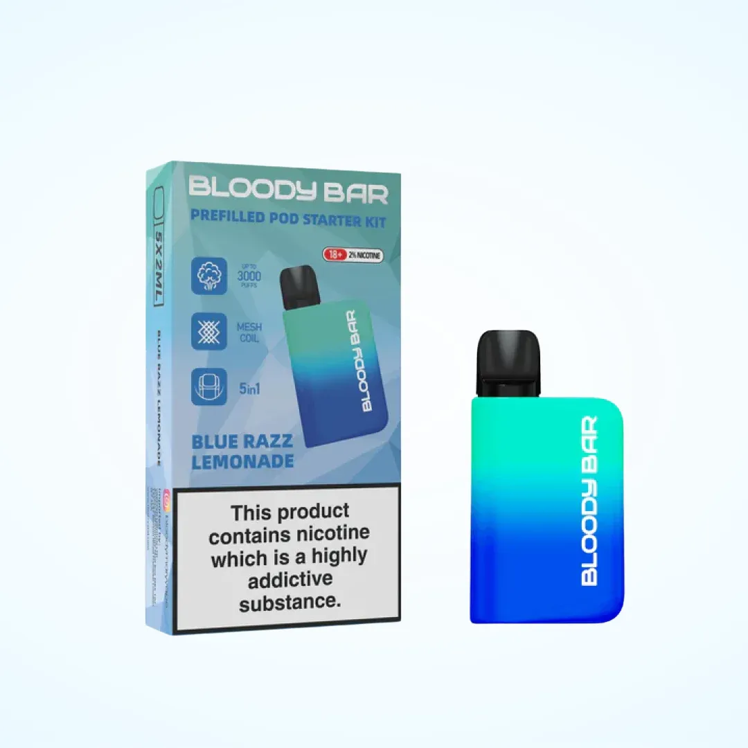 Bloody Mary Bloody Bar 3000 Puffs Prefilled 5-in-1 Starter Kit | Only £8.99 | Buy 3 for £24