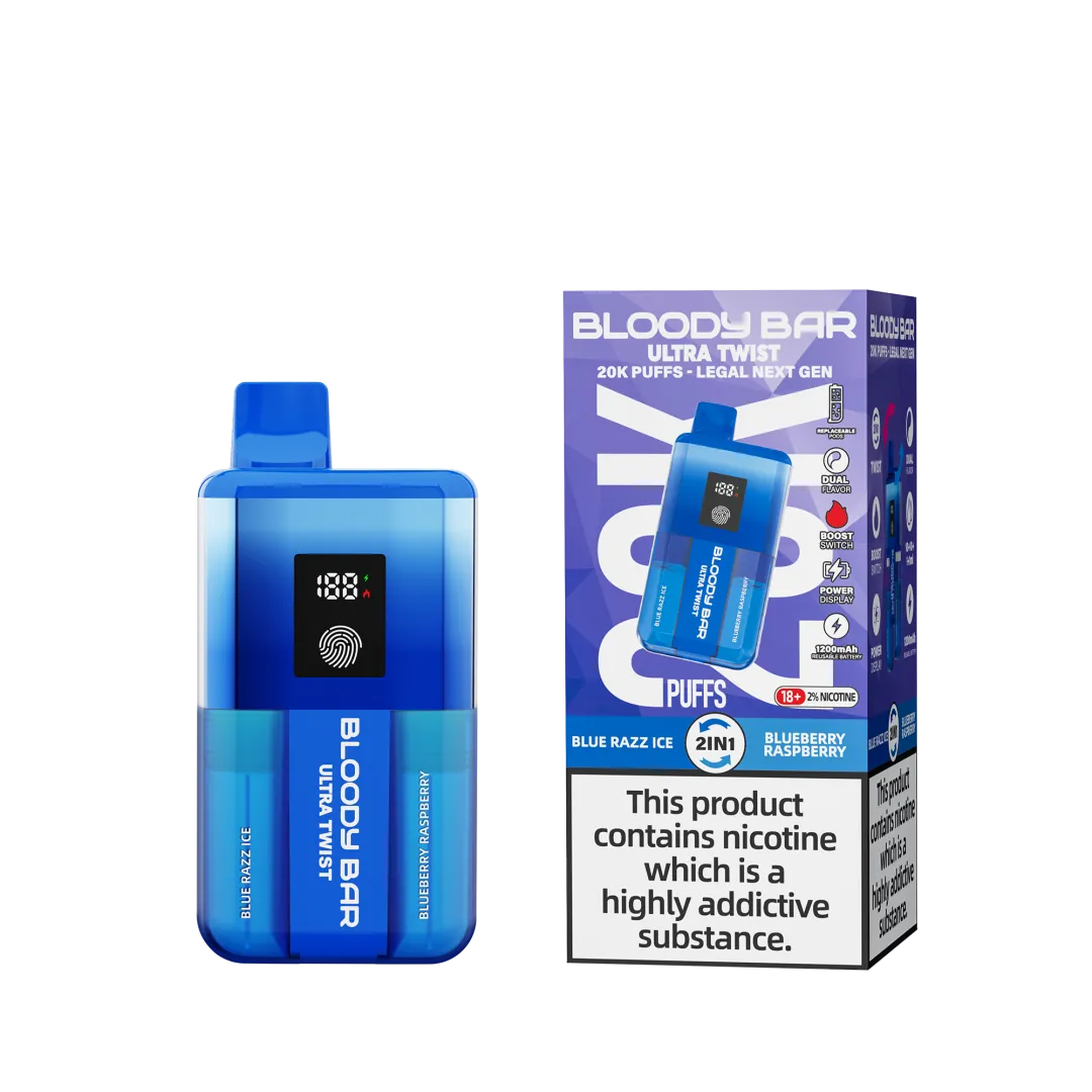 Box of 10 Bloody Bar Ultra Twist 20K Puffs Vape Kit | Only £99.99