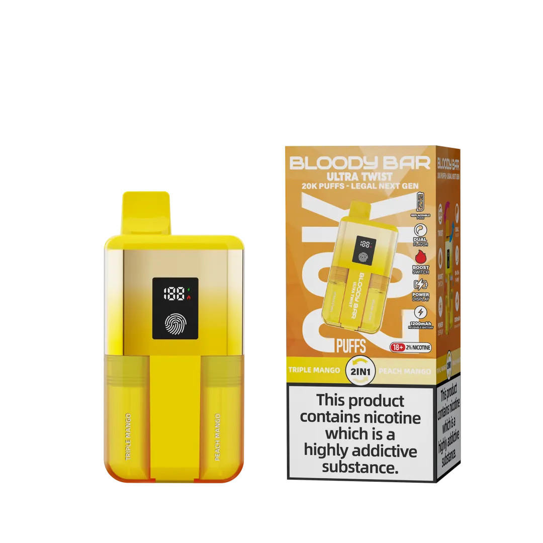 Box of 10 Bloody Bar Ultra Twist 20K Puffs Vape Kit | Only £99.99