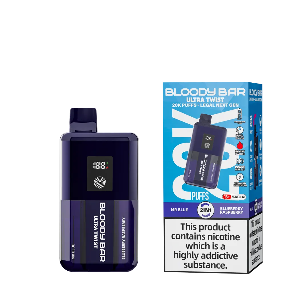 Box of 10 Bloody Bar Ultra Twist 20K Puffs Vape Kit | Only £99.99