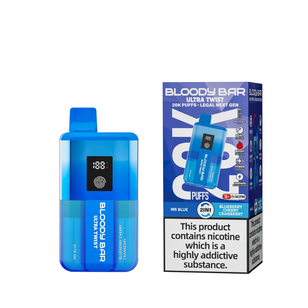 Box of 10 Bloody Bar Ultra Twist 20K Puffs Vape Kit | Only £99.99