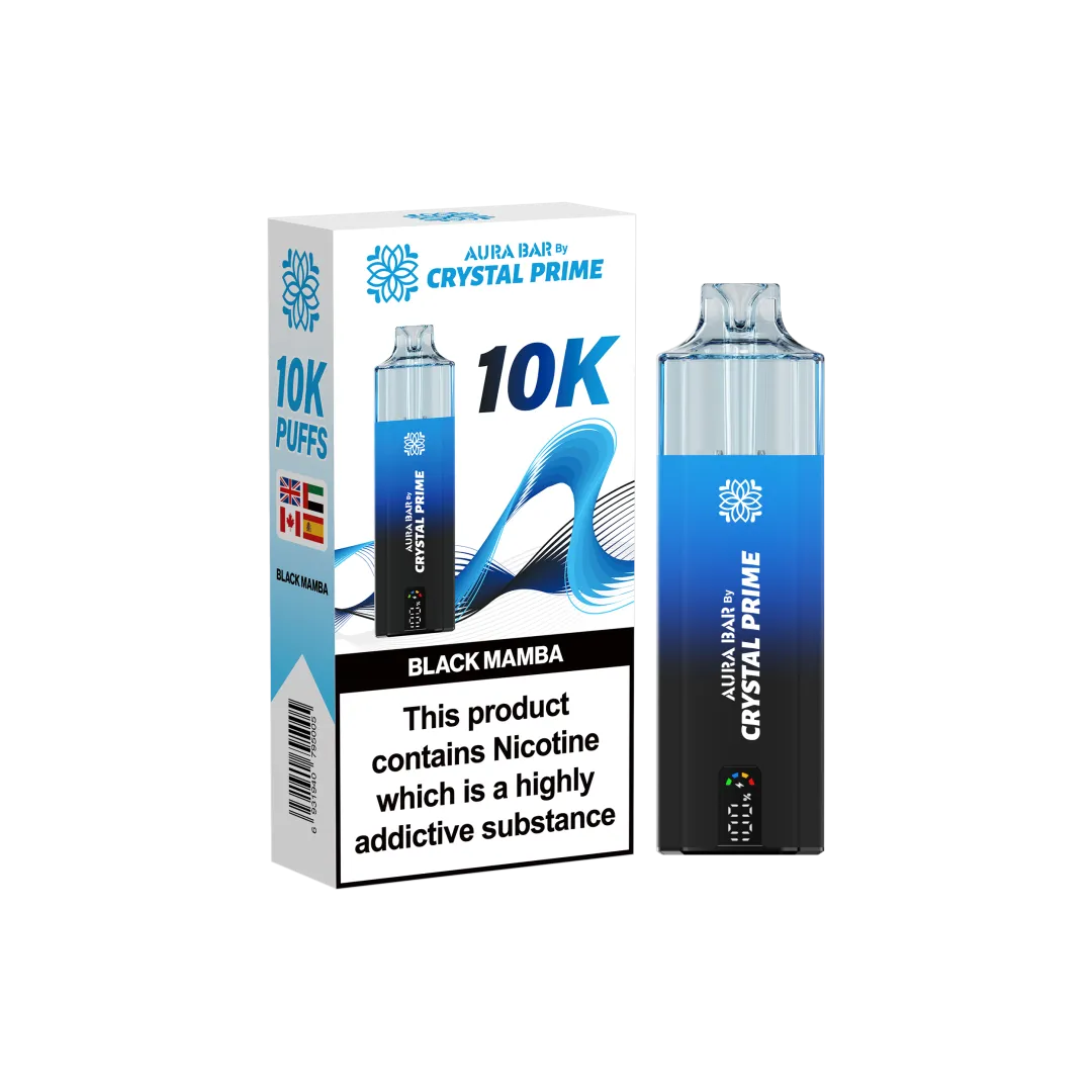 Box of 10 Crystal Prime 10000 Puffs Vape | Aura Bar