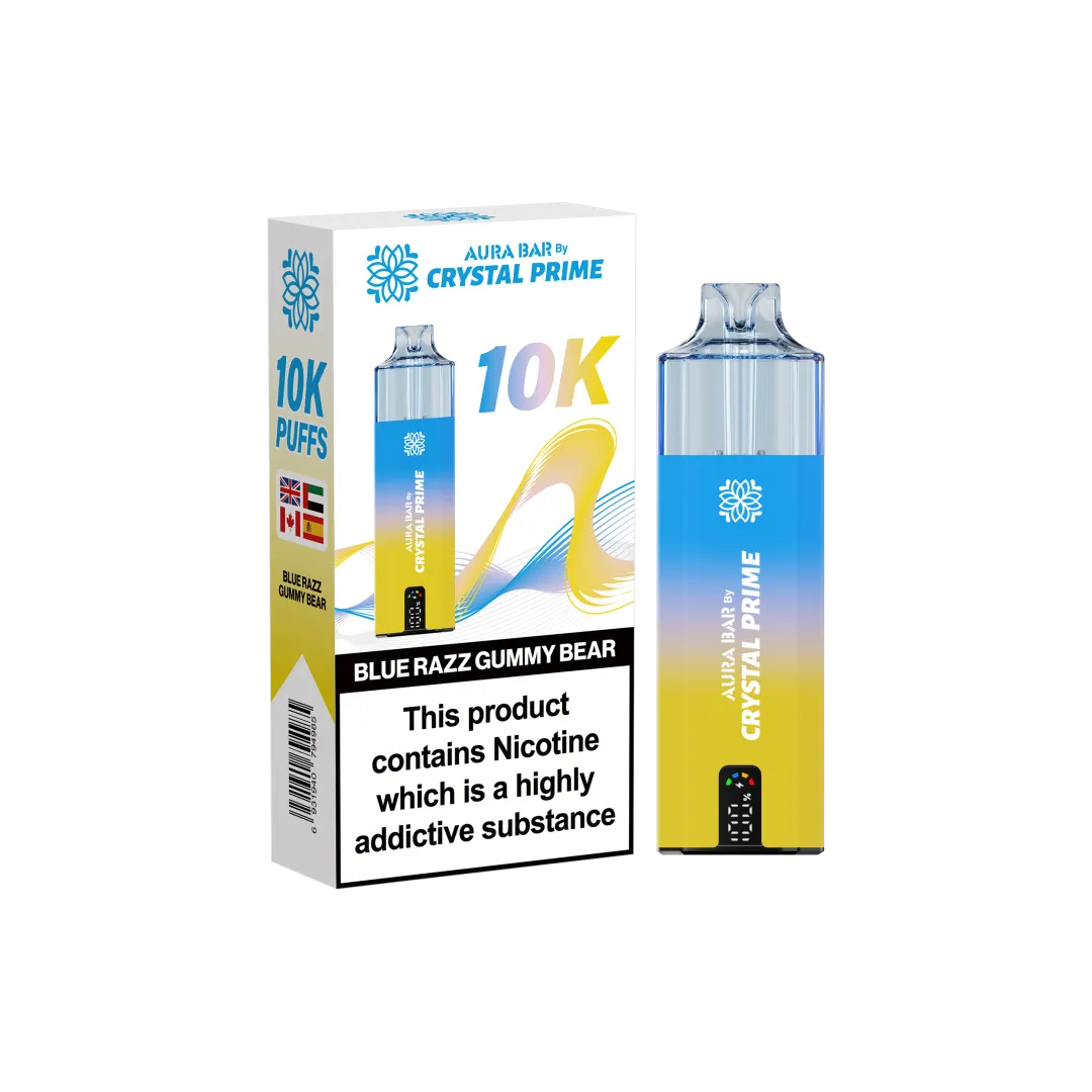 Box of 10 Crystal Prime 10000 Puffs Vape | Aura Bar