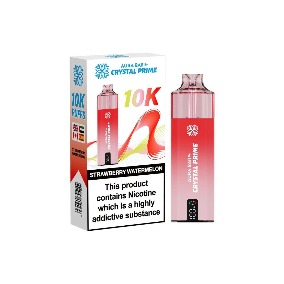 Box of 10 Crystal Prime 10000 Puffs Vape | Aura Bar