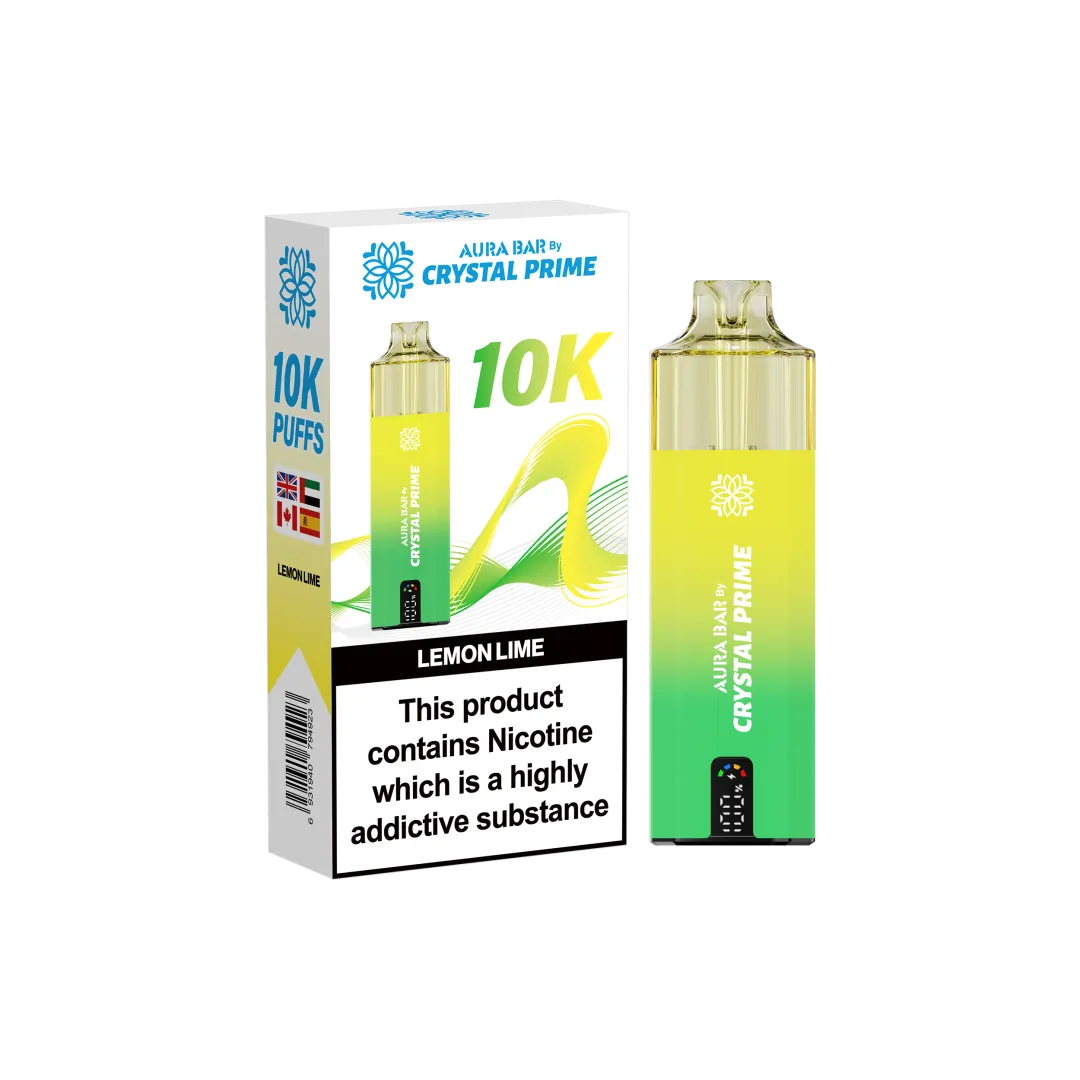 Box of 10 Crystal Prime 10000 Puffs Vape | Aura Bar
