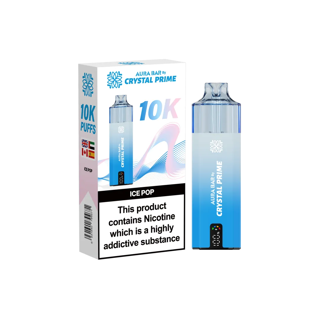 Box of 10 Crystal Prime 10000 Puffs Vape | Aura Bar