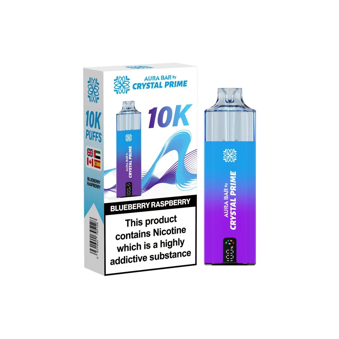 Box of 10 Crystal Prime 10000 Puffs Vape | Aura Bar