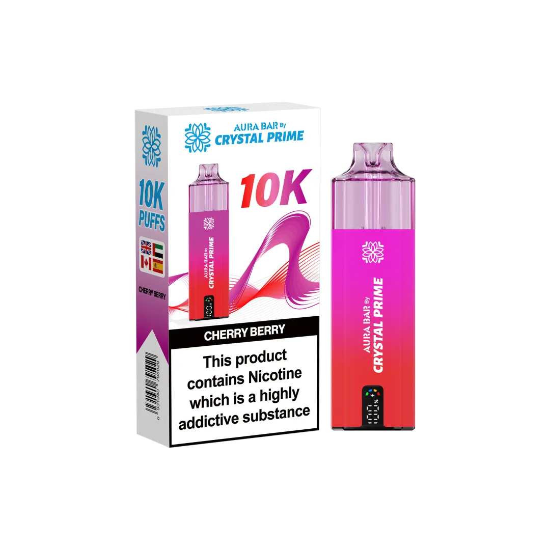 Box of 10 Crystal Prime 10000 Puffs Vape | Aura Bar