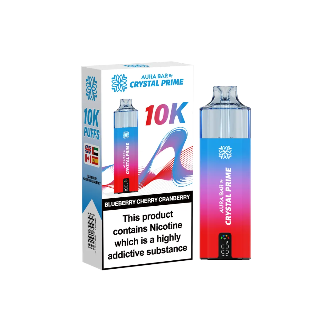 Box of 10 Crystal Prime 10000 Puffs Vape | Aura Bar