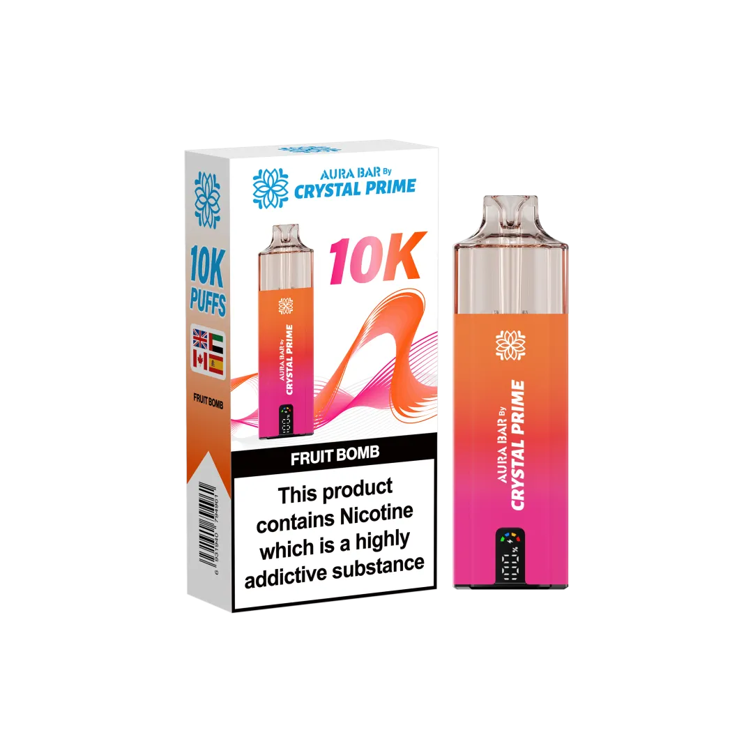 Box of 10 Crystal Prime 10000 Puffs Vape | Aura Bar