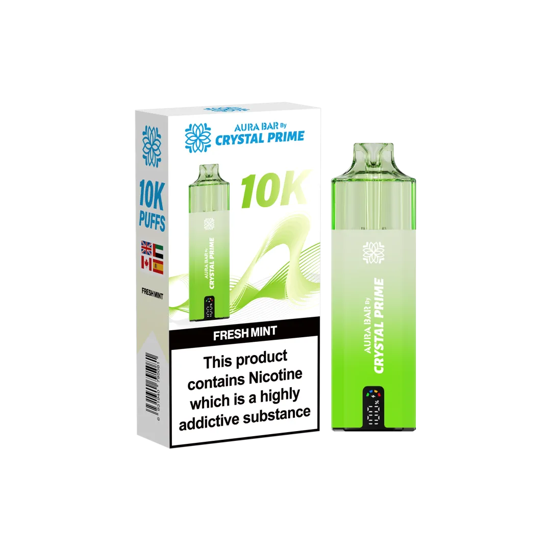 Box of 10 Crystal Prime 10000 Puffs Vape | Aura Bar