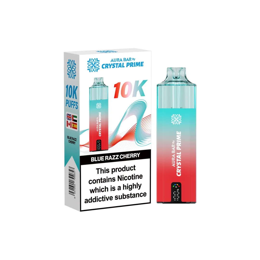Box of 10 Crystal Prime 10000 Puffs Vape | Aura Bar