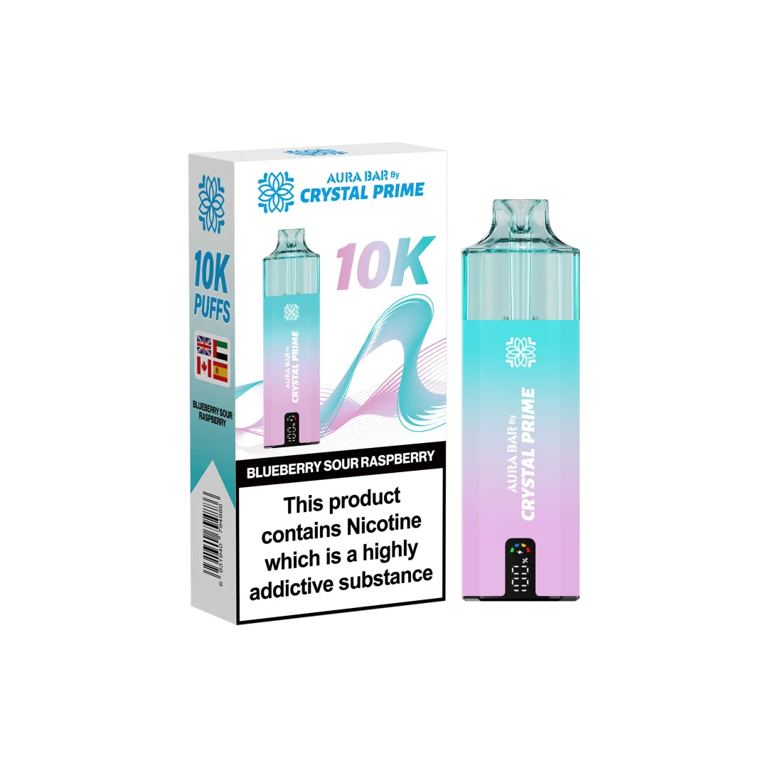 Box of 10 Crystal Prime 10000 Puffs Vape | Aura Bar
