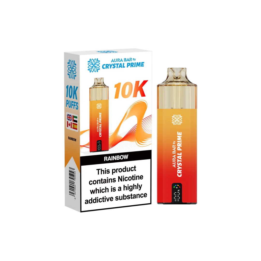 Box of 10 Crystal Prime 10000 Puffs Vape | Aura Bar