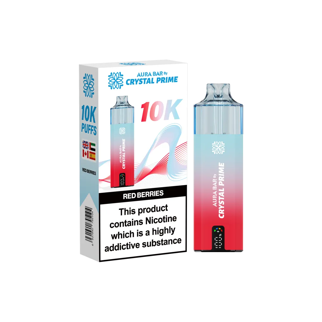 Box of 10 Crystal Prime 10000 Puffs Vape | Aura Bar