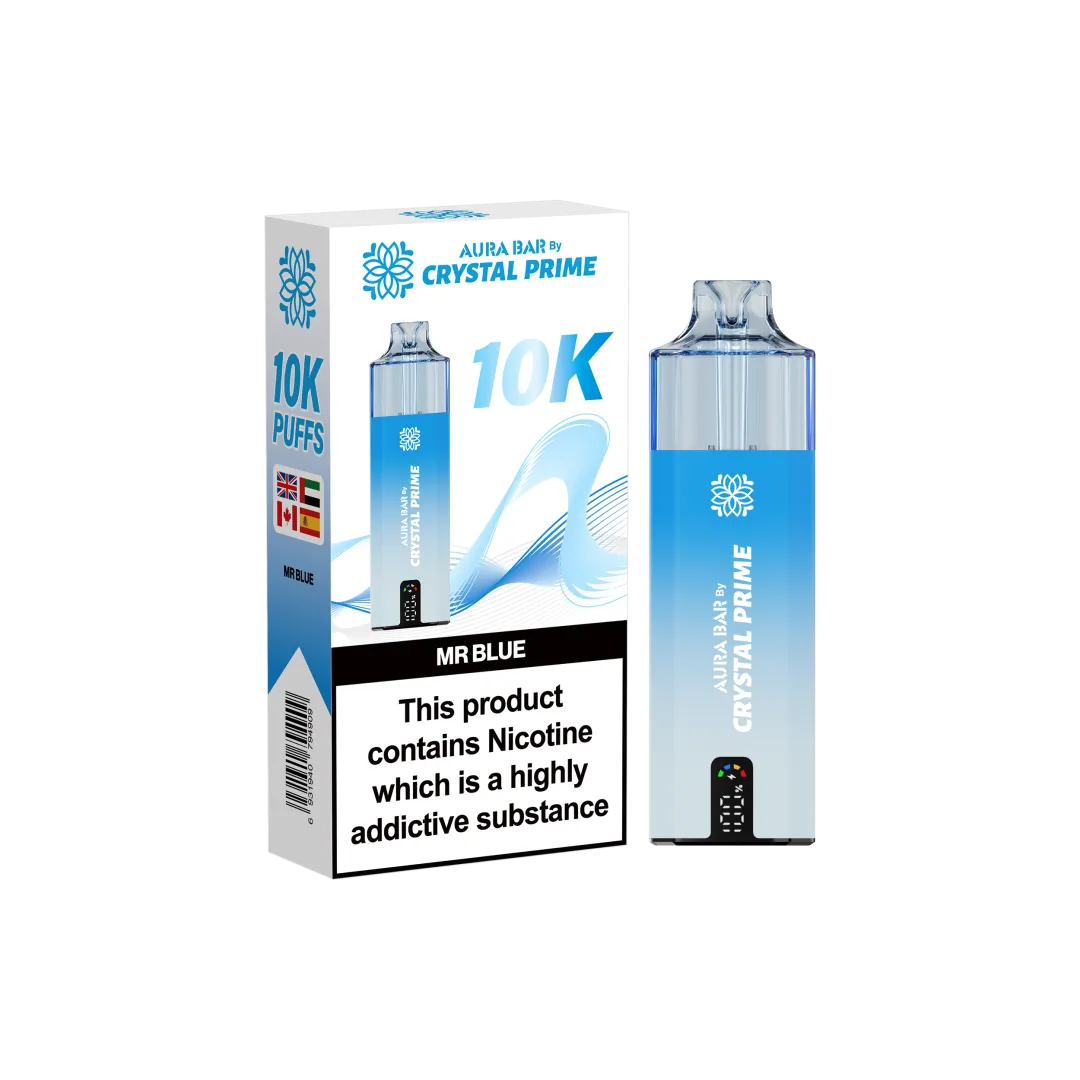 Box of 10 Crystal Prime 10000 Puffs Vape | Aura Bar