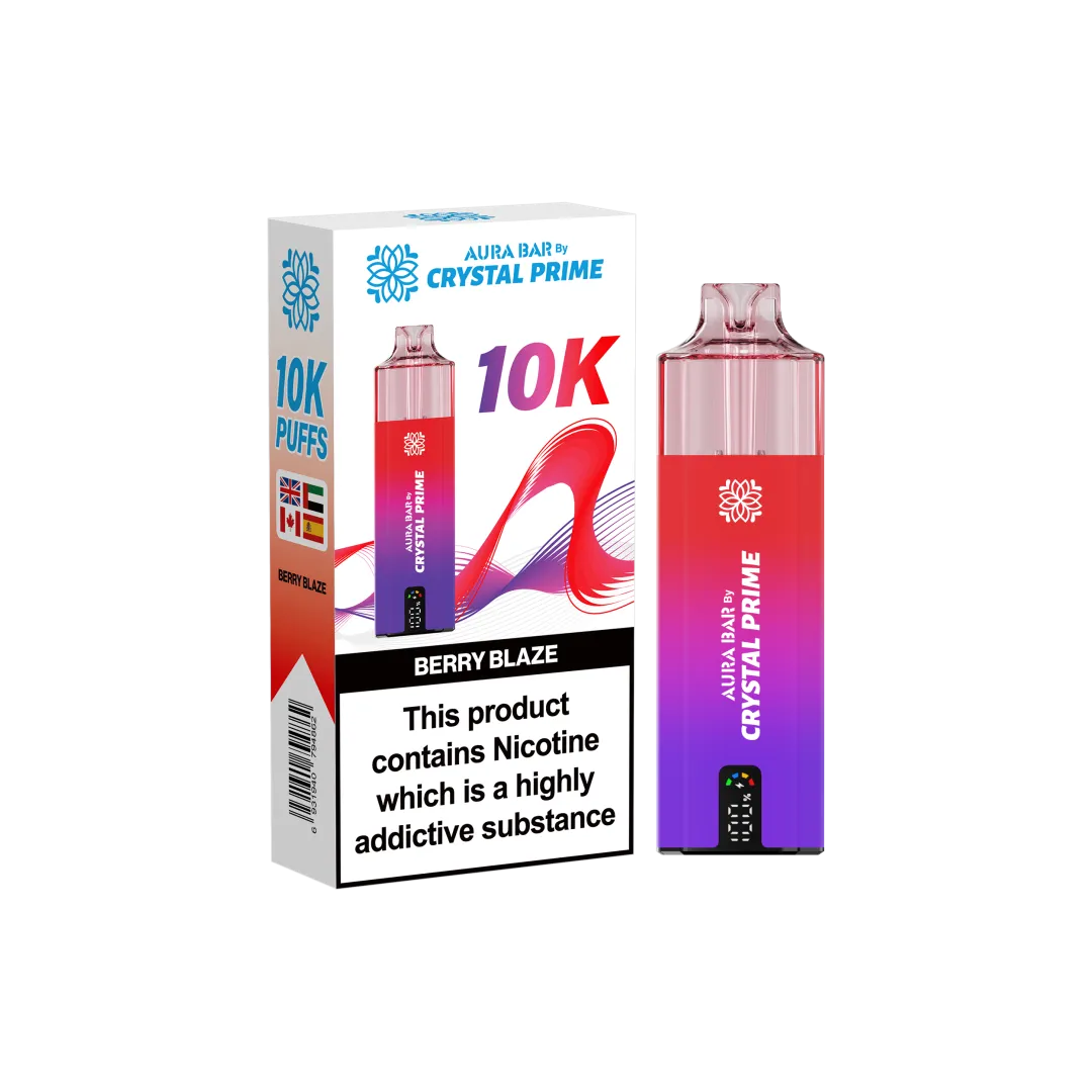 Box of 10 Crystal Prime 10000 Puffs Vape | Aura Bar